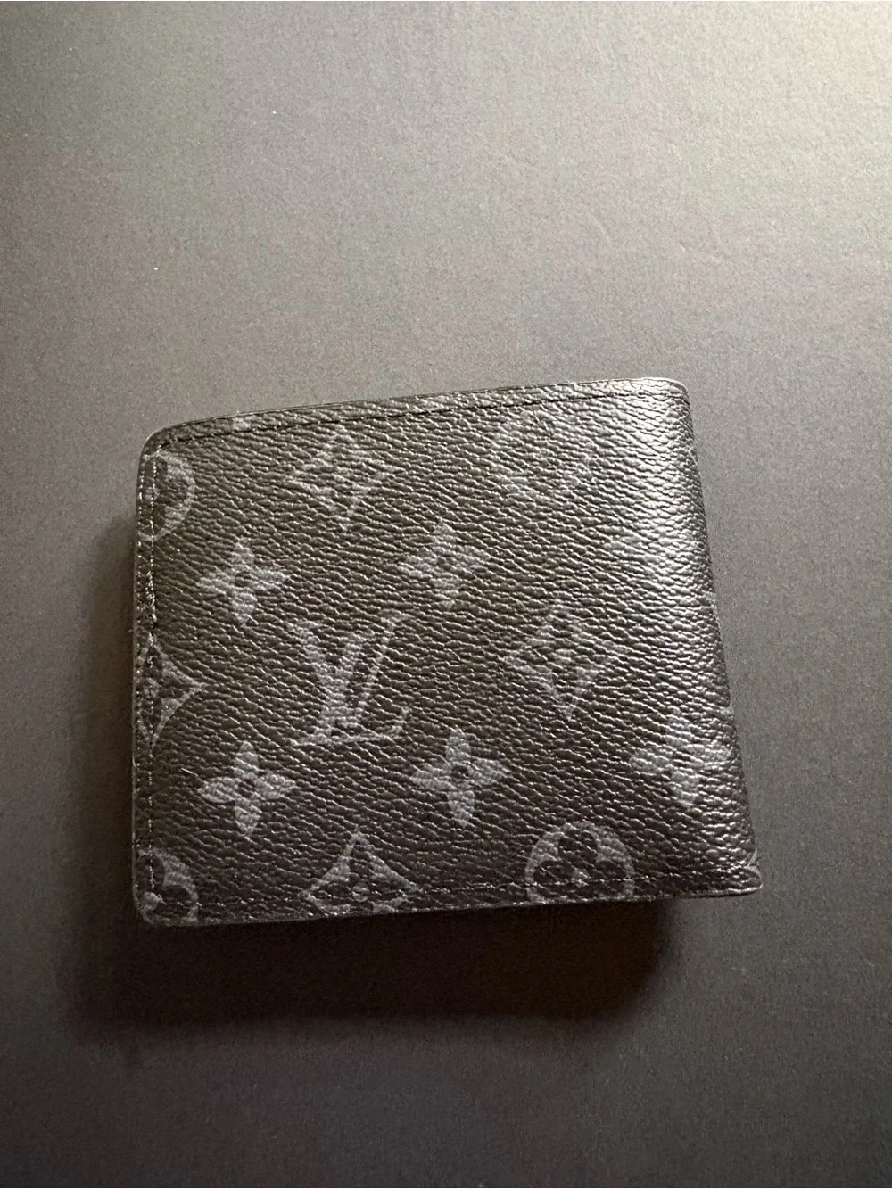 Fashion Men’s Bifold Wallet Black Gray Multi Print